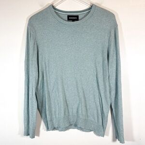 Bonobos Light Blue Long Sleeve Crewneck Pullover Cotton Cashmere sweater size M